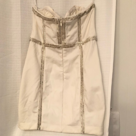 Cream Color Bebe Dress w/ Sequins - Picture 1 of 8